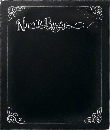 Text "NOVICE BREW" handwritten in white chalk