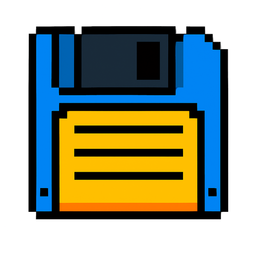 Make pixel computer disk.
In-Game asset.  2d.  High contrast.  No shadows