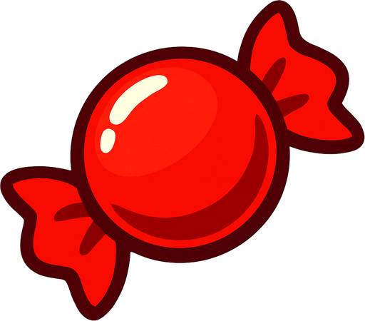 candy_red.
In-Game asset.  2d.  High contrast.  No shadows