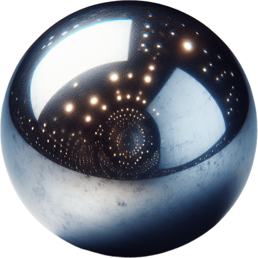 metal ball.
Single Game Texture. In-Game asset. 2d. Blank background. High contrast. No shadows.