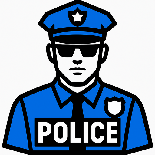 police.
In-Game asset.  2d.  High contrast.  No shadows