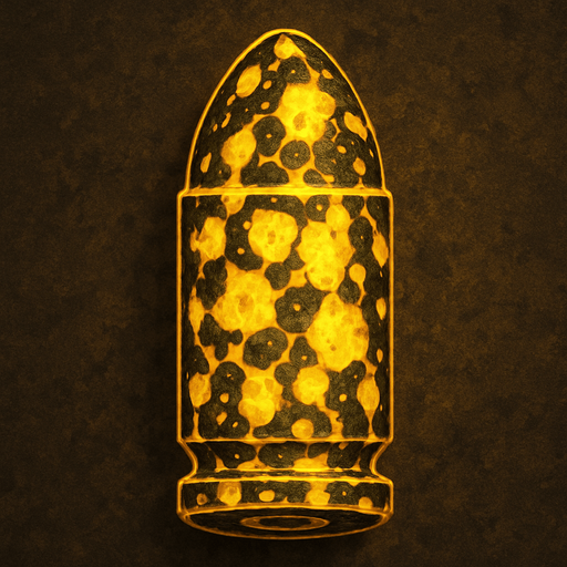 yellow lava poisonous bullet top view
