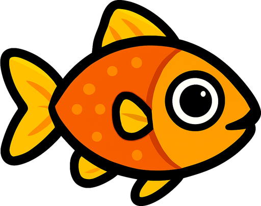 small fish.
In-Game asset.  2d.  High contrast.  No shadows
