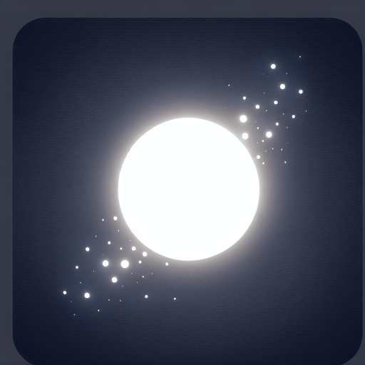 single rounded white bubble firefly trail.
Single Game Texture.  In-Game asset.  2d.  Blank background.  High contrast.  No shadows