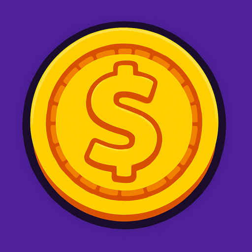 Coin.
In-Game asset.  2d.  High contrast.  No shadows