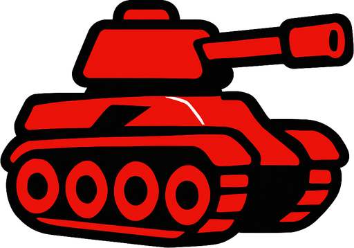 red tank.
In-Game asset.  2d.  High contrast.  No shadows
