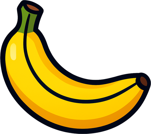 banana.
In-Game asset.  2d.  High contrast.  No shadows