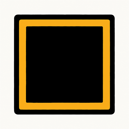 Siyah kare.
In-Game asset.  2d.  High contrast.  No shadows