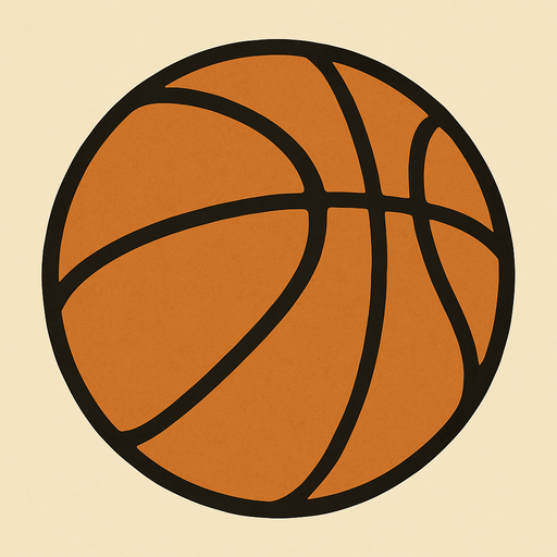 Basketball ball professor Layton game style.
In-Game asset.  2d.  High contrast.  No shadows