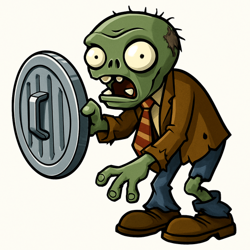 kankanlı zombi plants vs zombies.
In-Game asset.  2d.  High contrast.  No shadows