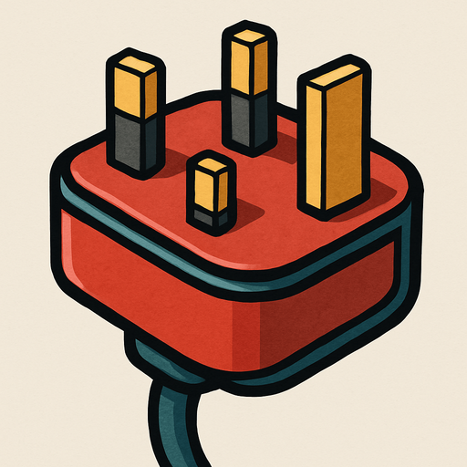 English TYPE plug.
In-Game asset.  2d.  High contrast.  No shadows