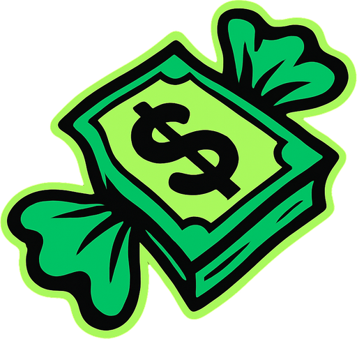 dollar paper is sweet
In-Game asset.  2d.  High contrast.  No shadows