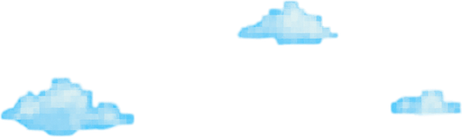 make the gray concrete shorter. make the clouds smaller, more realistic and less frequent.