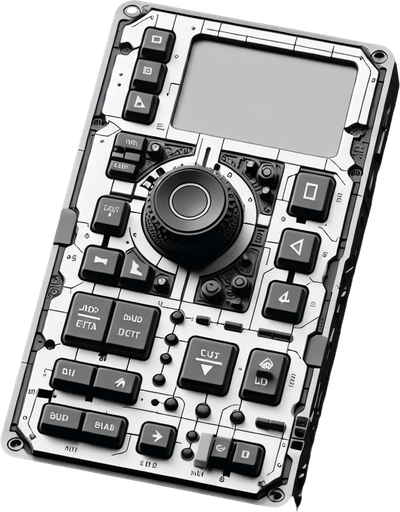 black mixed white keypad single button
Single Game Texture.  In-Game asset.  2d.  Blank background.  High contrast.  No shadows