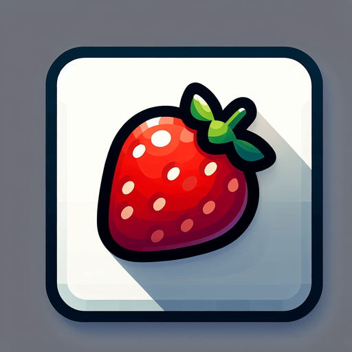 çilek.
Single Game Texture. In-Game asset. 2d. Blank background. High contrast. No shadows.