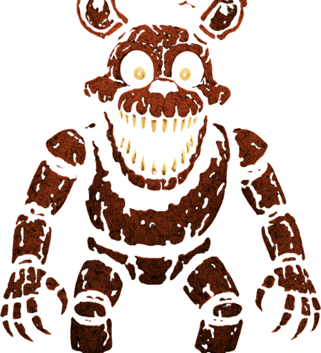 A terrifying very big animatronic..
In-Game asset.  2d.  High contrast.  No shadows