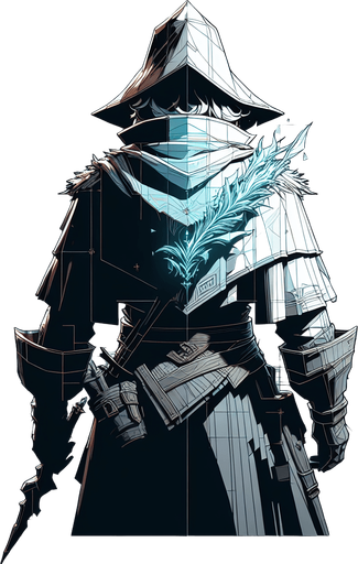 flyn mage. backview.
Single Game Texture.  In-Game asset.  2d.  Blank background.  High contrast.  No shadows