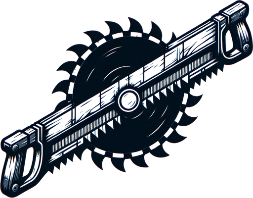 a roundsaw.
In-Game asset. Blank background. High contrast.