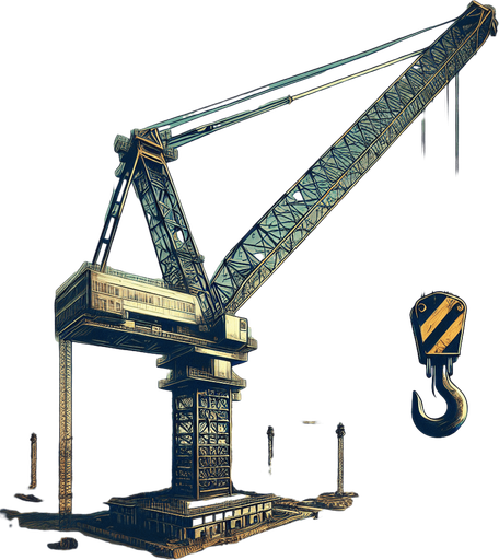 Construction crane hook
