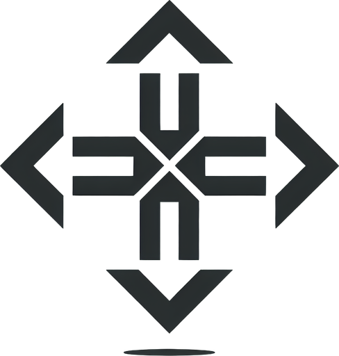 simple interface icon of arrows in all 4 directions.
Blank background