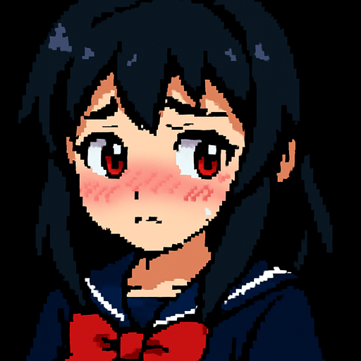 Make her blush and put on a shy expression