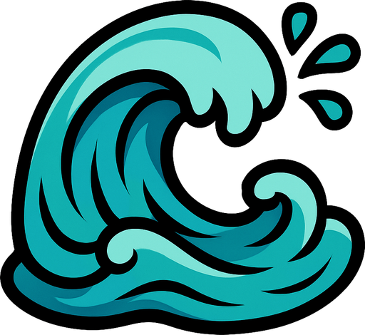 Wawe.
In-Game asset.  2d.  High contrast.  No shadows