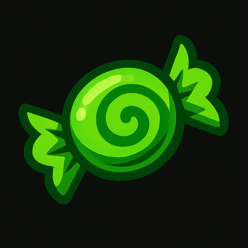 Yeşil seker.
In-Game asset.  2d.  High contrast.  No shadows