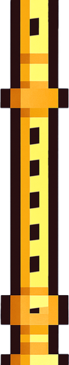 flute pixel art 2d vertical.
In-Game asset.  2d.  High contrast.  No shadows