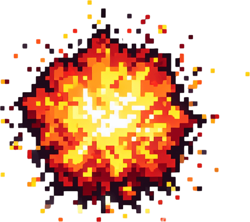 Explosion.
Single Game Texture. In-Game asset. 2d. Blank background. High contrast. No shadows.