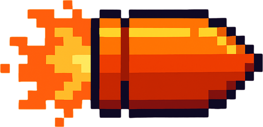 Bana uzay gemisinin mermisini 2d pixel çiz.
In-Game asset.  2d.  High contrast.  No shadows