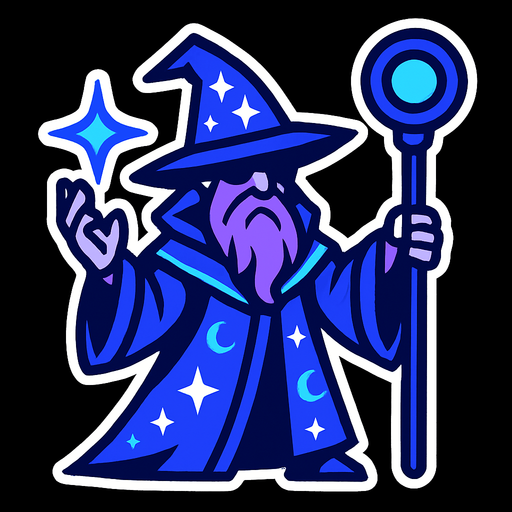 Mago astral.
In-Game asset.  2d.  High contrast.  No shadows