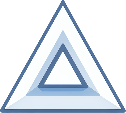 White triangle with sharp edges. White fill, thin outline, 2d, no shadows, blank background.
Single Game Texture. In-Game asset. 2d. Blank background. High contrast. No shadows.