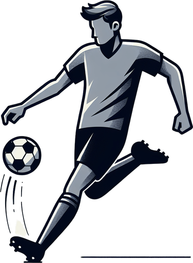 Futbolcu.
Single Game Texture. In-Game asset. 2d. Blank background. High contrast. No shadows.