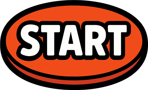 Boton de start.
In-Game asset.  2d.  High contrast.  No shadows