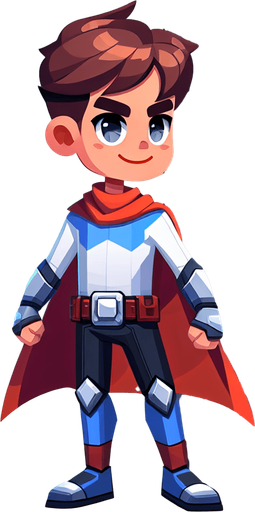 client MG boy.
Single Game Texture.  In-Game asset.  2d.  Blank background.  High contrast.  No shadows