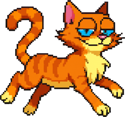 En medio de un salto con el mismo estilo pixel art y fondo verde