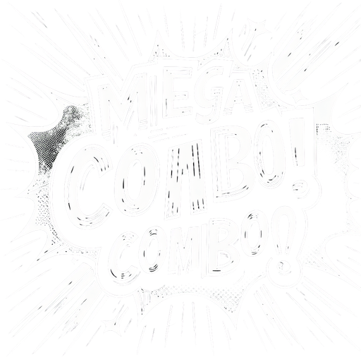 text popup "MEGA COMBO!"..
comics style