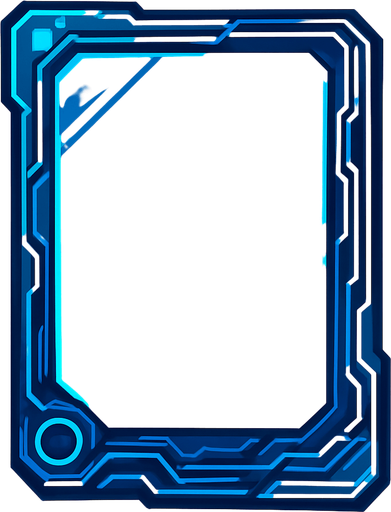 Cyberpunk. abstract. Glass electronic empty tablet. Blue sky color.
In-Game asset.  2d.  High contrast.  No shadows. No background