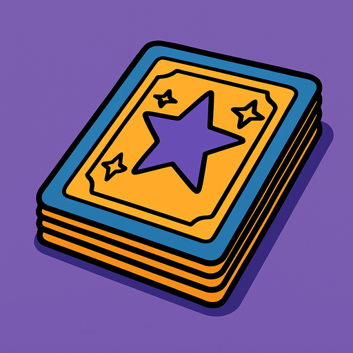 Pila de cartas mágicas bocabajo.
In-Game asset.  2d.  High contrast.  No shadows