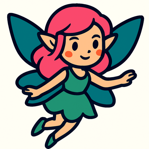 Fée.
In-Game asset.  2d.  High contrast.  No shadows