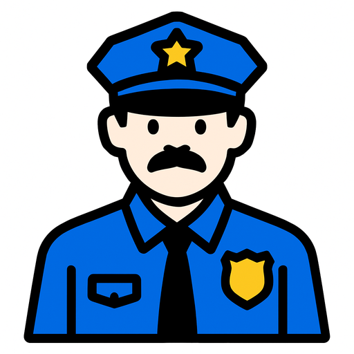 police.
In-Game asset.  2d.  High contrast.  No shadows