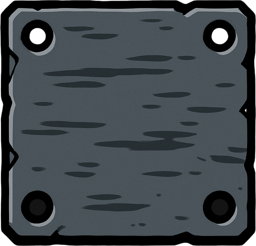Make a 2D top down flat image of Metal.
In-Game asset.  2d.  High contrast.  No shadows