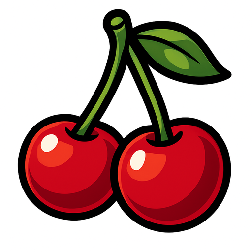 Cherry.
In-Game asset.  2d.  High contrast.  No shadows