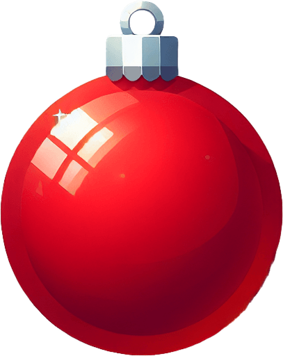 simple red christmas ornament 2d blank background high contrast no shadows in game asset Single Game Texture. In-Game asset. 2d. Blank background. High contrast. No shadows.