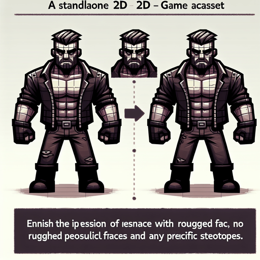 A bully.
Single Game Texture.  In-Game asset.  2d.  Blank background.  High contrast.  No shadows