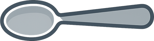 a teaspoon. No background. Transparent background. Blank background. No shadows. 2d. In-Game asset. flat