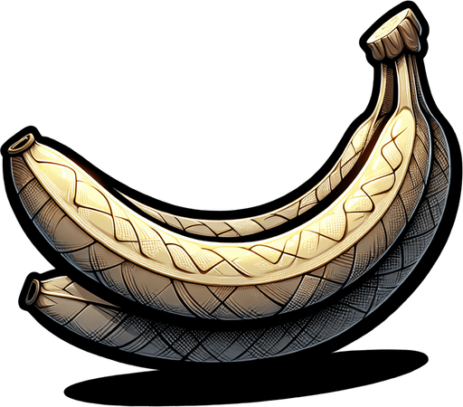 animation banana transparent back.
Single Game Texture. In-Game asset. 2d. Blank background. High contrast. No shadows.