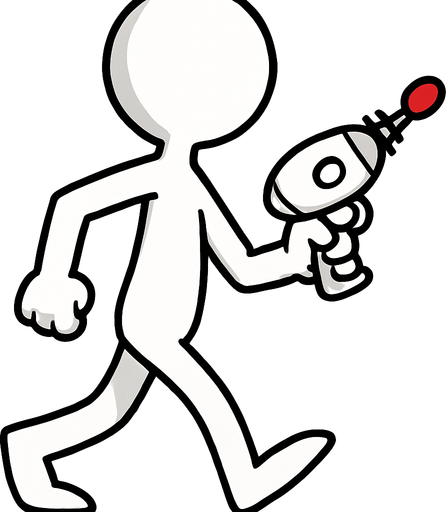 Add alien laser gun in hand