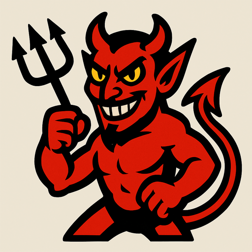 devil.
In-Game asset.  2d.  High contrast.  No shadows
