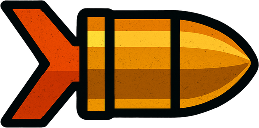 Left arrow picture but like bullet  ( tank bullet).
In-Game asset.  2d.  High contrast.  No shadows. High contrast